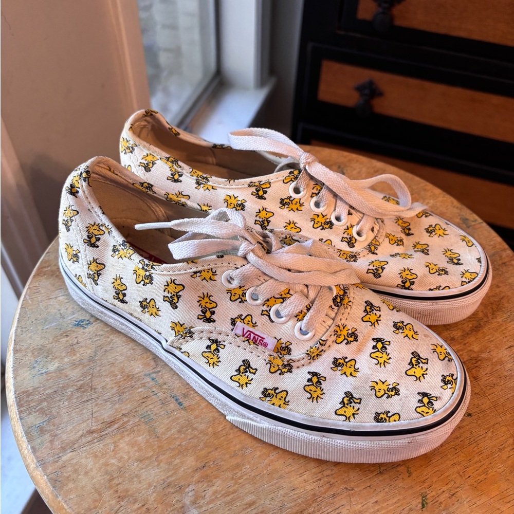 Vans X Peanuts Woodstock White Sneakers Snoopy Womens 5.5